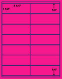 1,000 Fluorescent Pink Laser Only sheets with Permanent adhesive