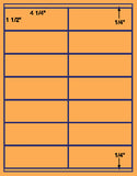 1,000 Fluorescent Orange Laser Only sheets wtih Permanent adhesive