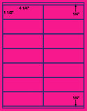 US3240-4 1/4''x1 1/2''-14 up on a 8 1/2"x11" label sheet