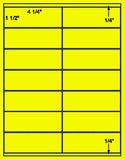 US3240-4 1/4''x1 1/2''-14 up on a 8 1/2"x11" label sheet