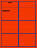 1,000 Fluorescent Red Laser Only sheets with Permanent adhesive