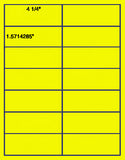 1,000 Fluorescent Yellow Laser Only sheets with Permanent adhesive