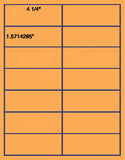 1,000 Fluorescent Orange Laser Only sheets wtih Permanent adhesive