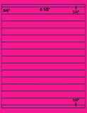 1,000 Fluorescent Pink Laser Only sheets with Permanent adhesive