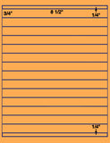 1,000 Fluorescent Orange Laser Only sheets wtih Permanent adhesive