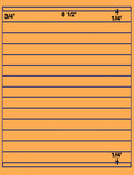 US3260-8 1/2''x3/4''-14 up on a 8 1/2"x11" label sheet.
