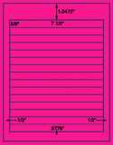 1,000 Fluorescent Pink Laser Only sheets with Permanent adhesive