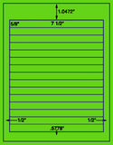 1,000 Fluorescent Green Laser Only sheets with Permanent adhesive