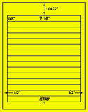 1,000 Fluorescent Yellow Laser Only sheets with Permanent adhesive