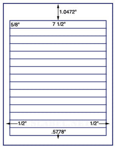 US3270-7 1/2''x5/8''-15 up on a 8 1/2"x11" label sheet.