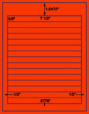 US3270-7 1/2''x5/8''-15 up on a 8 1/2"x11" label sheet.