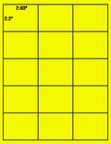 1,000 Fluorescent Yellow Laser Only sheets with Permanent adhesive