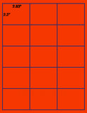 1,000 Fluorescent Red Laser Only sheets with Permanent adhesive