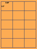 1,000 Fluorescent Orange Laser Only sheets wtih Permanent adhesive