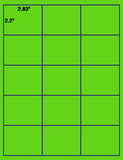 1,000 Fluorescent Green Laser Only sheets with Permanent adhesive