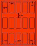 1,000 Fluorescent Red Laser Only sheets with Permanent adhesive