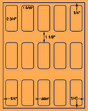 1,000 Fluorescent Orange Laser Only sheets wtih Permanent adhesive