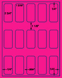 1,000 Fluorescent Pink Laser Only sheets with Permanent adhesive
