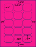 1,000 Fluorescent Pink Laser Only sheets with Permanent adhesive
