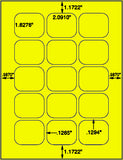 1,000 Fluorescent Yellow Laser Only sheets with Permanent adhesive