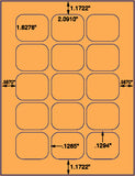 1,000 Fluorescent Orange Laser Only sheets wtih Permanent adhesive