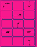 1,000 Fluorescent Pink Laser Only sheets with Permanent adhesive