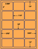 1,000 Fluorescent Orange Laser Only sheets wtih Permanent adhesive