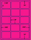 1,000 Fluorescent Pink Laser Only sheets with Permanent adhesive