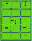 1,000 Fluorescent Green Laser Only sheets with Permanent adhesive