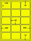 1,000 Fluorescent Yellow Laser Only sheets with Permanent adhesive