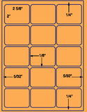 1,000 Fluorescent Orange Laser Only sheets wtih Permanent adhesive