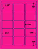1,000 Fluorescent Pink Laser Only sheets with Permanent adhesive