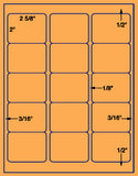 1,000 Fluorescent Orange Laser Only sheets wtih Permanent adhesive