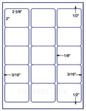 US3320-2 5/8''x2"-15 up w/gutters on 8 1/2"x11"label sheet.