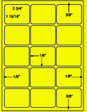 1,000 Fluorescent Yellow Laser Only sheets with Permanent adhesive