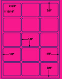 1,000 Fluorescent Pink Laser Only sheets with Permanent adhesive