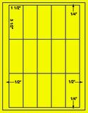1,000 Fluorescent Yellow Laser Only sheets with Permanent adhesive