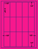 1,000 Fluorescent Pink Laser Only sheets with Permanent adhesive