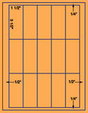 1,000 Fluorescent Orange Laser Only sheets wtih Permanent adhesive