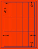 1,000 Fluorescent Red Laser Only sheets with Permanent adhesive