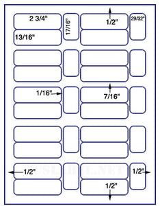 US3361-2 3/4''x13/16''- 20 up on a 8 1/2"x11" label sheet.