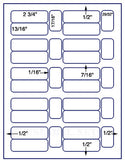 US3361-2 3/4''x13/16''- 20 up on a 8 1/2"x11" label sheet.