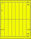 1,000 Fluorescent Yellow Laser Only sheets with Permanent adhesive