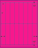 1,000 Fluorescent Pink Laser Only sheets with Permanent adhesive