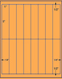 1,000 Fluorescent Orange Laser Only sheets wtih Permanent adhesive