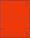 1,000 Fluorescent Red Laser Only sheets with Permanent adhesive