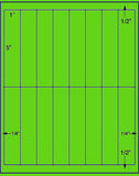 1,000 Fluorescent Green Laser Only sheets with Permanent adhesive