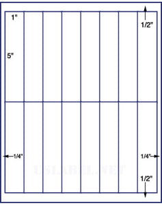 US3379-5'' x 1''-16 up on a 8 1/2"x11" label sheet.