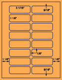 1,000 Fluorescent Orange Laser Only sheets wtih Permanent adhesive