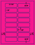 1,000 Fluorescent Pink Laser Only sheets with Permanent adhesive